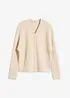 Cardigan in filato grosso di misto lana, bonprix