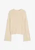 Maglione boxy in filato piumato soffice, bonprix
