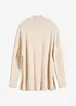 Maglione stile poncho in misto viscosa morbido, bonprix