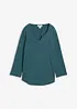 Maglia serafino in cotone con bottoni, bonprix