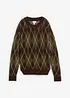 Maglione in filato fine a quadri, bonprix