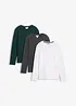 Maglia a maniche lunghe con cotone biologico (pacco da 3), bonprix