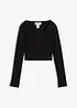 Maglia corta a costine, bonprix