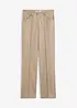 Pantaloni in similpelle con piega, wide leg, bonprix