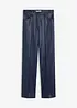 Pantaloni in similpelle con piega, wide leg, bonprix