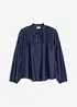 Tunica in satin lucido con pieghe cucite, bonprix