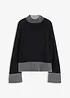 Maglione con collo dritto, bonprix