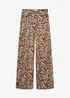 Pantaloni a gamba larga elasticizzati in misto cotone, bonprix