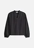 Blusa in cotone con dettagli in pizzo, bonprix