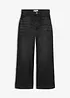 Jeans wide leg con tasche applicate, vita media, bonprix