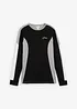 Maglia a maniche lunghe in misto cotone elasticizzato, slim fit, bonprix