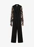 Tuta elegante in jersey con maniche in mesh, bonprix