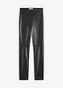 Pantaloni in similpelle di misto punto di Roma, bonprix