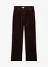 Pantaloni larghi di velluto a coste con cintura da annodare, bonprix