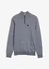 Maglione con zip e cotone riciclato, bonprix