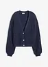 Cardigan oversize con filato glitterato e percentuale di lana, bonprix