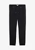 Pantaloni svasati con elastico in vita in twill di puro cotone, relaxed fit, bonprix