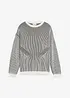 Maglione a coste in misto cotone, loose fit, bonprix