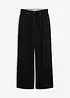 Jeans wide leg con effetti destroyed, vita alta, bonprix