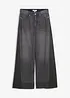 Jeans wide leg con inserto, vita alta, bonprix