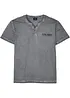 Maglia serafino a maniche corte in puro cotone effetto lavato, bonprix