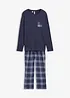 Pigiama con pantaloni in flanella di cotone morbido, bonprix