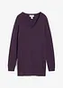 Maglione lungo basic in filato fine con scollo a V, bonprix
