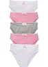 Slip con cotone morbido e fiocchetto in satin (pacco da 5), bonprix