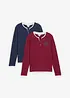 Maglia serafino a maniche lunghe (pacco da 2), bonprix