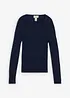 Maglione a costine in lana merino, bonprix