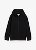 Felpa con zip e cappuccio in morbido misto cotone biologico, bonprix