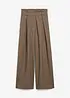 Pantaloni con pinces larghi in misto lana, bonprix