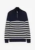 Maglione con mezza zip regular fit, bonprix
