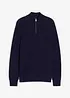 Maglione con mezza zip in puro cotone, bonprix