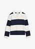 Felpa stile polo in puro cotone biologico, bonprix