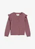 Cardigan in filato fine con volant alle maniche, bonprix
