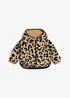 Giacca reversibile 2 in 1 in pile teddy, con cappuccio e tasche, bonprix
