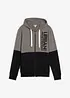 Felpa con zip e cappuccio in puro cotone biologico, bonprix