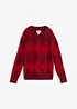 Maglione in filato fine a quadri, bonprix