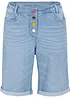 Bermuda comfort in jeans elasticizzato con cinta comoda, bonprix