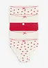 Slip in morbida maglia a costine con fiocchetto di raso (pacco da 5), bonprix