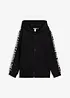 Felpa con zip e cappuccio in cotone biologico, bonprix