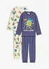 Pigiama in puro cotone biologico (set 4 pezzi), bonprix