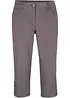 Pantaloni capri in cotone con cinta comoda e bottoni., bonprix