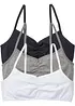 Reggiseno bustier con cotone morbido (pacco da 3), bonprix