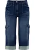 Jeans cargo elasticizzati, a vita media, bonprix