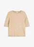 Maglione a mezze maniche con paillettes e filato lucido, bonprix