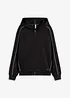 Felpa sportiva con zip e cappuccio, ad asciugatura rapida, bonprix