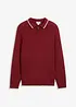 Maglione con colletto a polo e cotone riciclato, bonprix