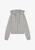 Felpa con zip in morbida spugna, bonprix